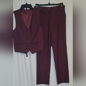 Mr. Hoffman Junior Boys 12 pants and vest  Burgundy